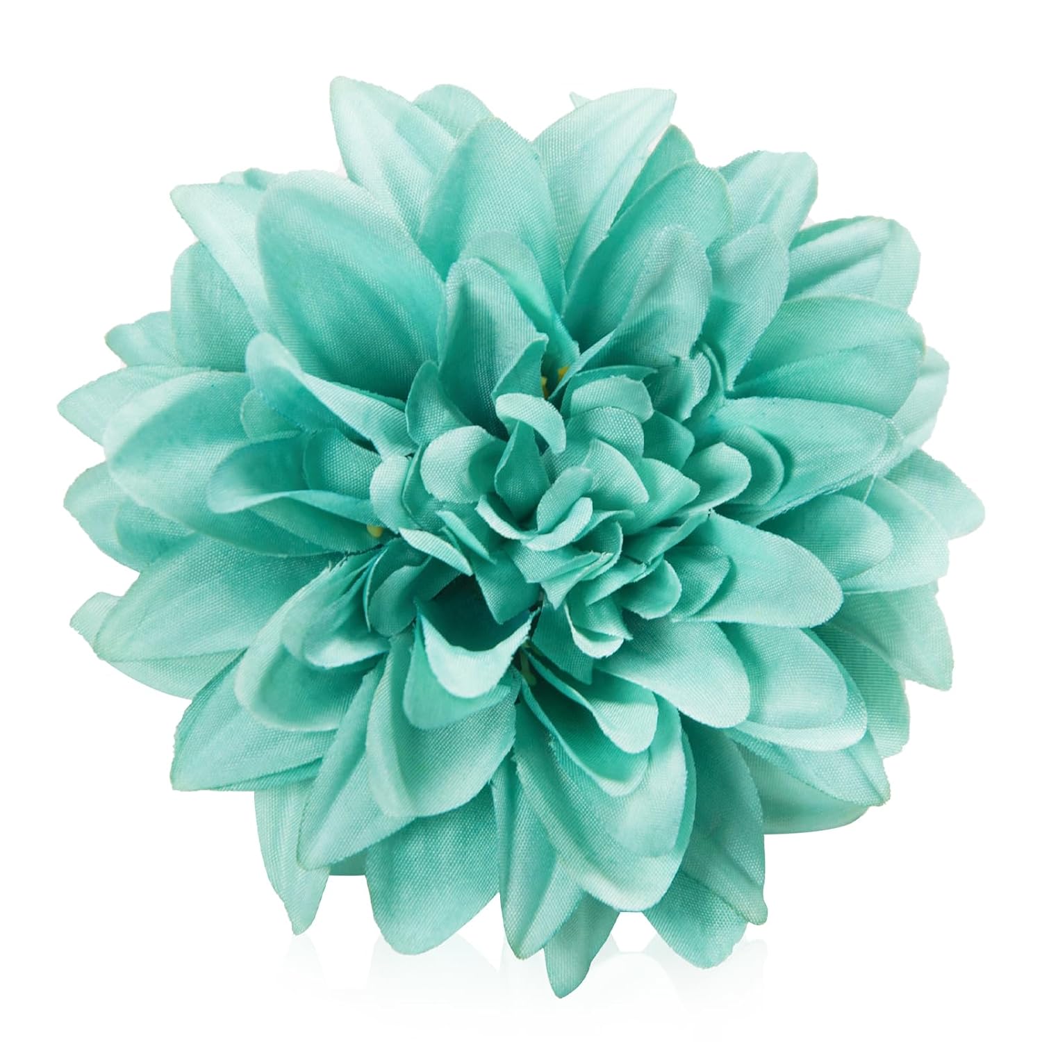 Silk Dahlia Artificial Flowers Bulk, 15 Pcs Fake Dahlias Flowers Heads For Craft, 3.5 Inch Green Large Flower Heads Faux Flowers For Wedding Party, Home Office, Hat, Wall Decoration
