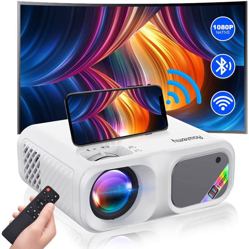 Native 1080P Projector With Wifi And Bluetooth 4K Supported Outdoor Movie Proj