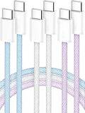 3 Pack 10FT USB C to USB C 60W Fast Charging Cable for iPhone Samsung & MacBook