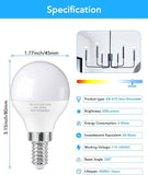 A15 E12 LED Light Bulbs 6W Non Dimmable 5000K Daylight Small Base 6 Pack