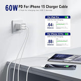 2 Pack USB C to USB C Fast Charging Cable 60W 3FT Woven Type C Charger for iPhone 17 16 15 iPad MacBook Samsung