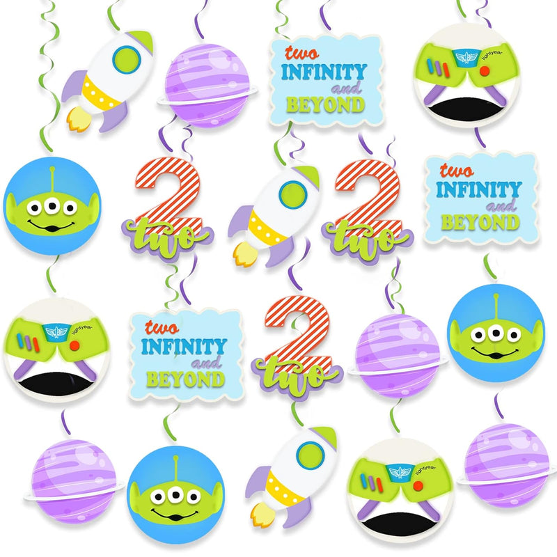 2Nd Two Birthday Party Hanging Swirl, 20Pcs Birthday Decorations For T