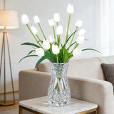 18.9 "Large White Imitation Tulip Artificial Flowers, 15-Piece Pack. Perfect For Spring Weddings, Valentine'S Day, Easter, Mother'S Day, And Elegant Home And Table Vase Arrangements.