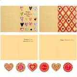 24Pcs Valentines Day Cards For Adults Valentine With Envelopes And Stickers Gold Foil Kraft Heart Love Happy Valentine'S Day Message Inside 5.2X3.7 Inch