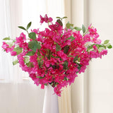 10 Pcs Artificial Flowers Silk Bougainvillea Branches Faux Artificial Bougainvillea Floral Stems 31" Long Plant Branches For Wedding Centerpieces Home Office Decoration Table Runner