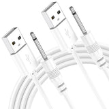 2 Pack USB to DC 2.5mm Replacement Charging Cable for Massager Devices