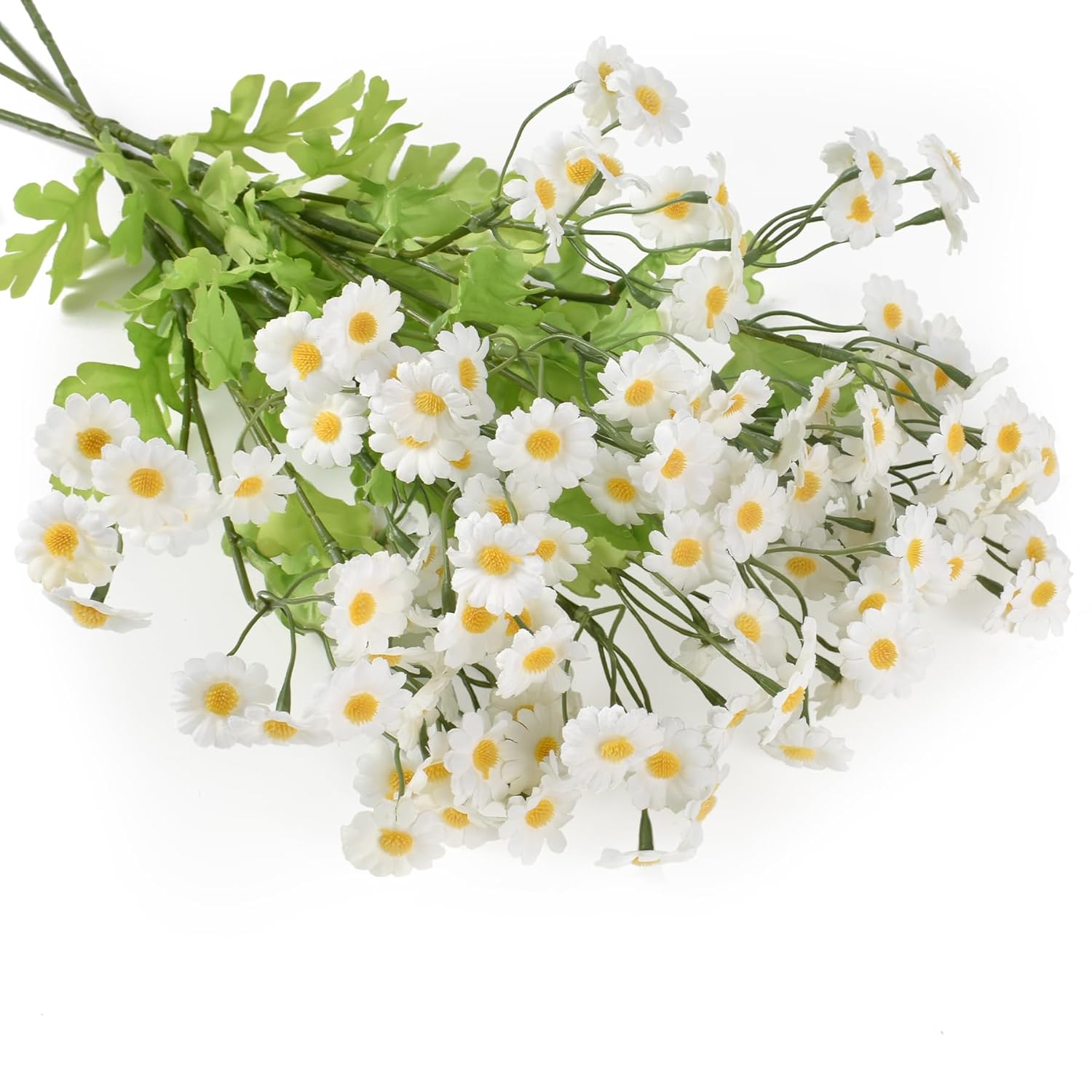 Artificial Chamomile 4Pcs, 21.7" Fake Daisy White Faux Flowers For Home Kitchen Wedding Decor