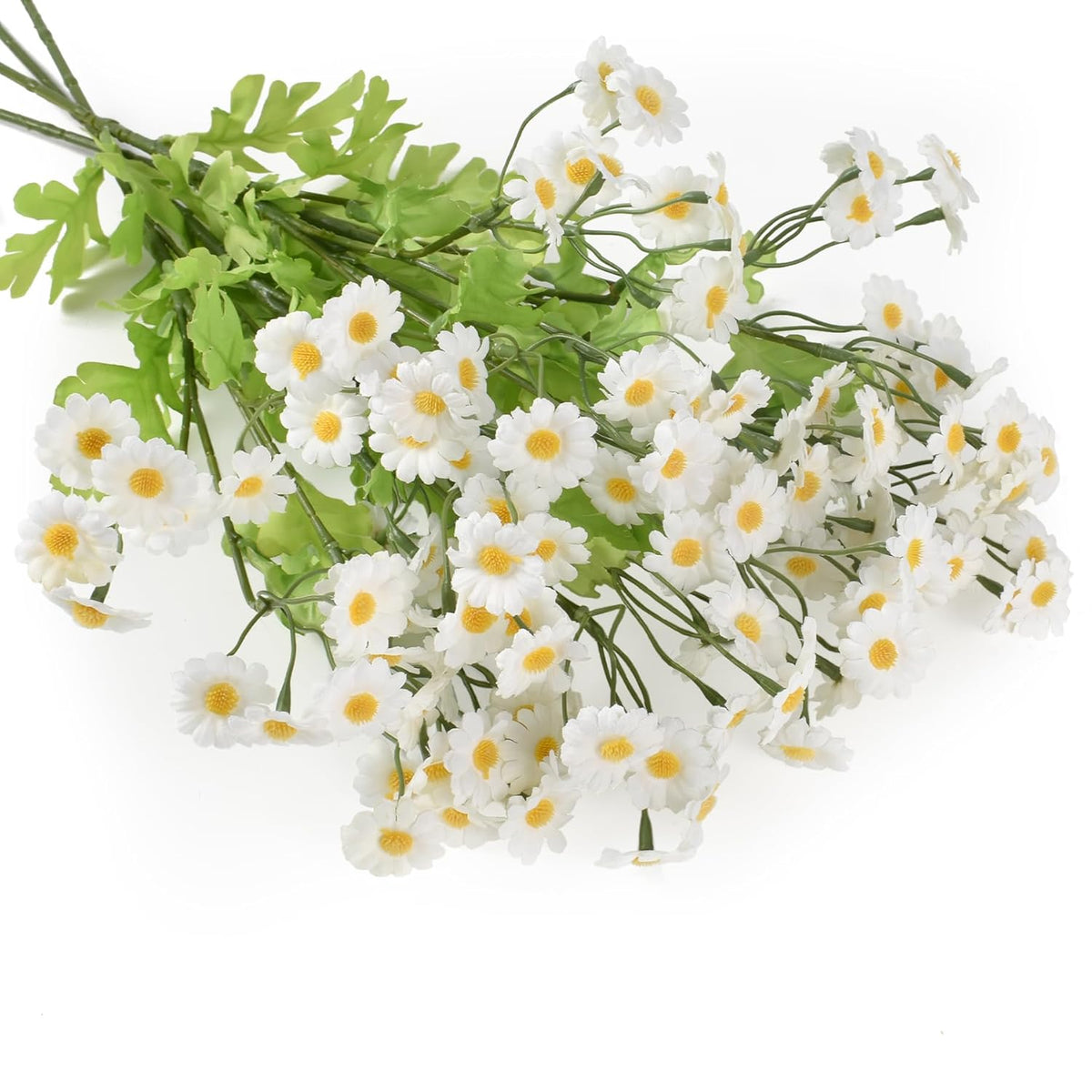 Artificial Chamomile 4Pcs, 21.7" Fake Daisy White Faux Flowers For Home Kitchen Wedding Decor