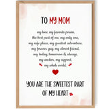 1Pcs Valentines Day Card For Mom From Daughter Mom Valentines Day Gift Heartfelt Mother Parents Sentimental Greeting Keepsake Family Appreciation Birthday Anniversary Mothers Celebration Present