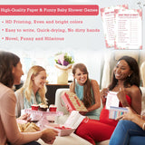 50 Baby Shower Games For Girl-Baby Price Is Right,Floral Theme, Thick Cardstock, Fun And Easy To Play