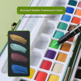 100 Colors Watercolor Paint Set-Portable With Carrying Case,Palette, Brush And Art Supplies. End Of Year Student Gifts; Friend Gifts For Kids; Small Gift Set; 7-Day Sale