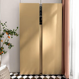 Gold Stainless Steel Contact Paper Golden Metallic Peel And Stick Wallpaper Self Adhesive Fridge Wallpaper Waterproof Metal Vinyl Refrigerator Wrap Contact Paper For Dishwasher 17.5X118 In
