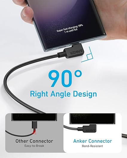 2 Pack USB C to USB C Right Angle Cable 6FT 240W Braided Fast Cha2 Pack USB C to USB C Right Angle Cable 6FT 240W Braided Fast Charging Cord for iPhone 17 Samsung MacBook iPadrging Cord for iPhone 17 Samsung MacBook iPad