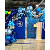 60pcs Blue Balloon Set – 12" Metallic, Navy, Pearl & Pastel Balloons for Party Decorations