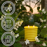 Lily Of The Valley & Jasmine Luxury Scented Candle - 8Oz Handmade Ceramic Jar Candle - 50Hr Clean Burn, 100% Non-Toxic Soy Wax, Home Fragrance, Aesthetic Decor Gift For Men Women - White Floral