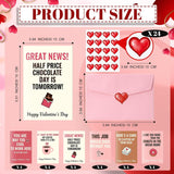 24 Pcs Funny Valentine'S Day Card For Coworkers, With Envelopes And Stickers 6 Designs Blank Inside Humorous Valentine'S Day Cards For Coworker Colleague For Colleague Boss Employees