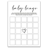 Baby Shower Games(5" X 7"), 30 Sets Modern Black And White Baby Bingo Guess Gift Game Cards, Boy Girl Gender Neutral Baby Shower Supplies-B07