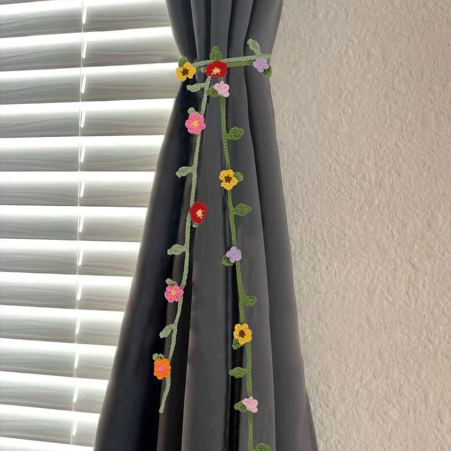 2 Pcs Crochet Flowers Hanging Plant Daisy Sunflower For Accessories Car Flower Arrangement Artifical Sunflower And Wildflowers Crochet Flower For Women Girls Birthday Christmas Party Home