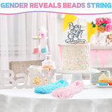 50 Pcs Gender Reveal Beads For Baby Shower Blue Pink Plastic Beads Blue 24 Inch 6 Mm Announcement Party Supplies Gender Reveal Party Favors For Baby Shower