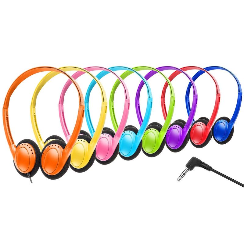 8 Pack Kids Headphones Bulk For School Classroom Kids, Class Set Headphones Fo