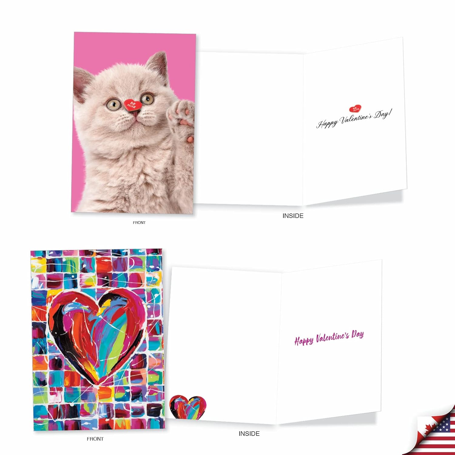20 Assorted Box Set Valentine'S Day Greeting Cards W/5 X 7 Inch Envelopes (20 Designs, 1 Each) Lots Of Love Ac10356Vdg-B1X20