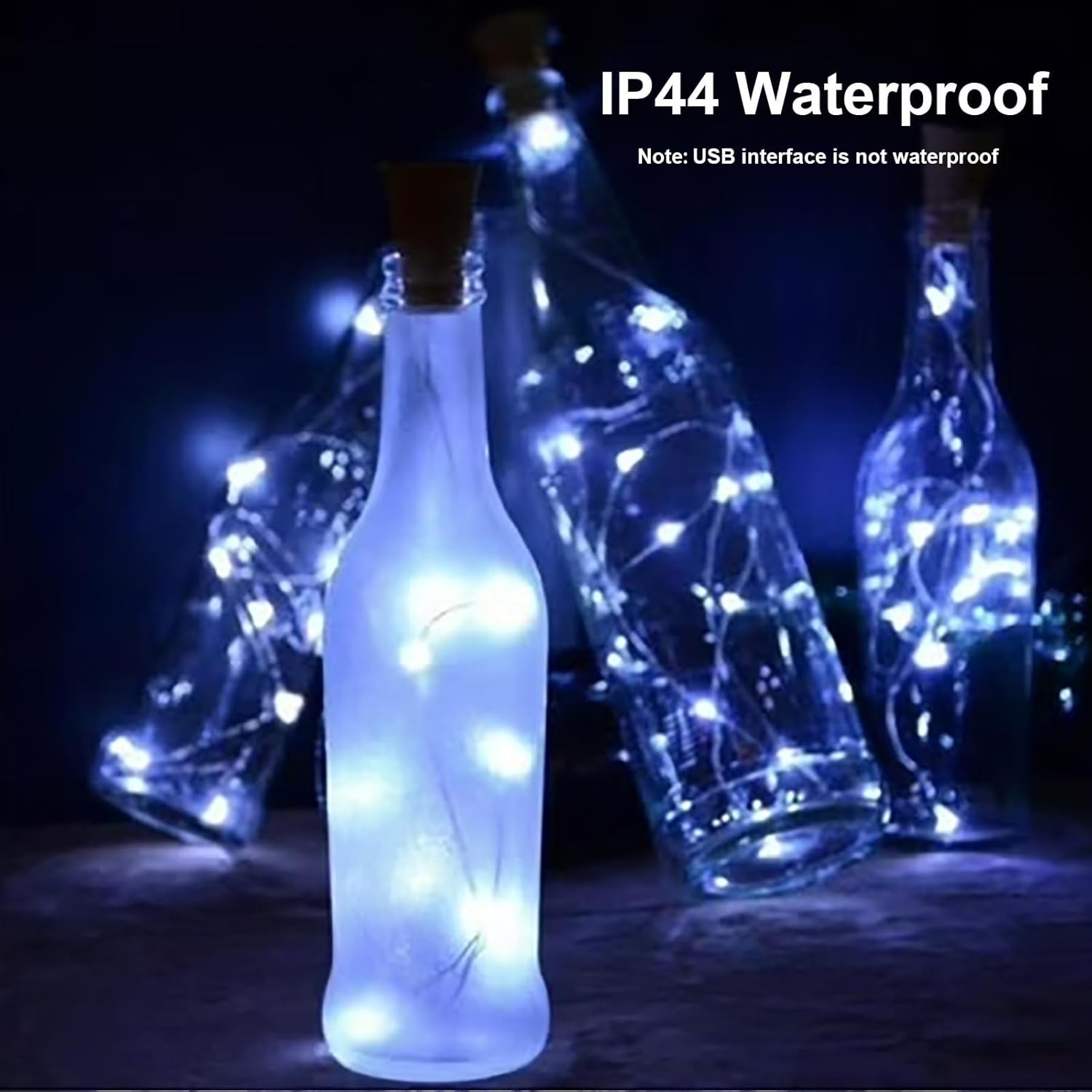 Usb Fairy String Lights, 2M/6.56Ft 20 Leds Usb Plug And Play Indoor Diy Decor Lamp For Parties Christmas Tree-Silver Wir