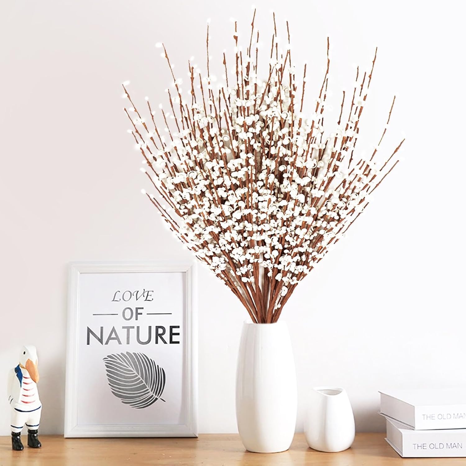 10 Pcs 29.5" Long Of Jasmine Artificial Flowers Faux Jasmine Fake Flower For Wedding Diy Floral Art Plant Home Office Party Decoration (White)