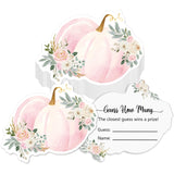 60 Pcs Fall Pink Pumpkin Guess How Many Game Cards Double Side Baby Shower Guessing Game Prediction Cards A Little Pumpkin Is On The Way Decor For Autumn Thanksgiving Day Bridal Shower Party