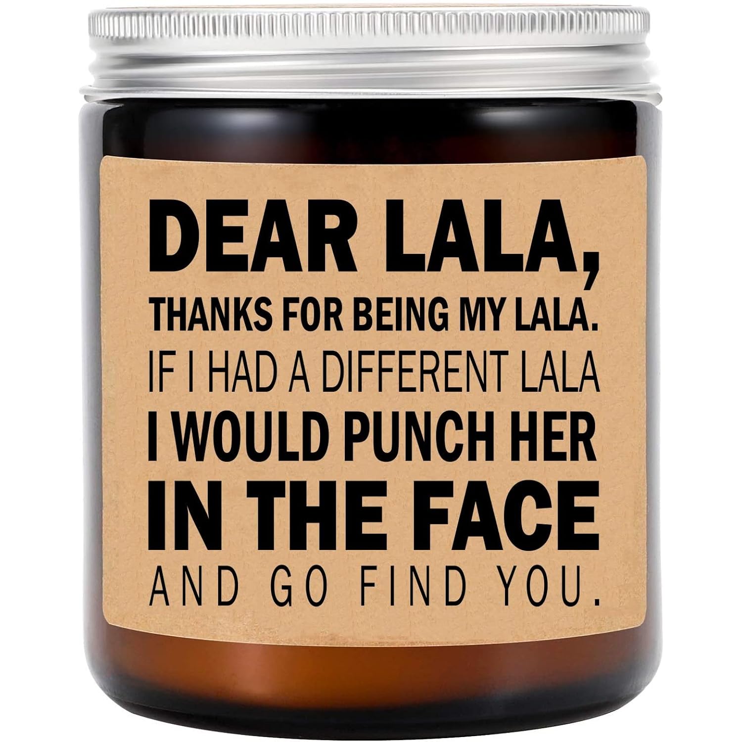 Lala Candle - Lala Gifts From Grandkids - I D Punch Another In The Face - Fun Gag For Her - Mother Day Candle - Lavender Scented Candles 8Oz