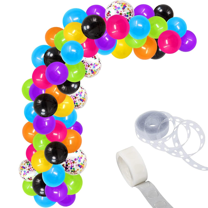 90S 80S 70S 60S 50S Themed Party Decorations Balloons Garland, 115Pcs