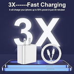 iPhone Fast Charger 2-Pack, Type C Wall Block & Long USB C to Lightning Cable