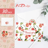 Peach Thank You Cards Bulk 30 Pack Thank You Blank Notes With Matching Seal Stickers White Envelopes Pink Peach Greeting Cards For Baby Shower Wedding Birthday Bridal Party Invitation
