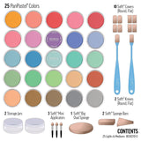 PanPastel Artist Pastels by GOLDEN, Light and Medium Colors Set, 25 Color, Professional Artist Pastels, Unique Pan Format (cake-like)