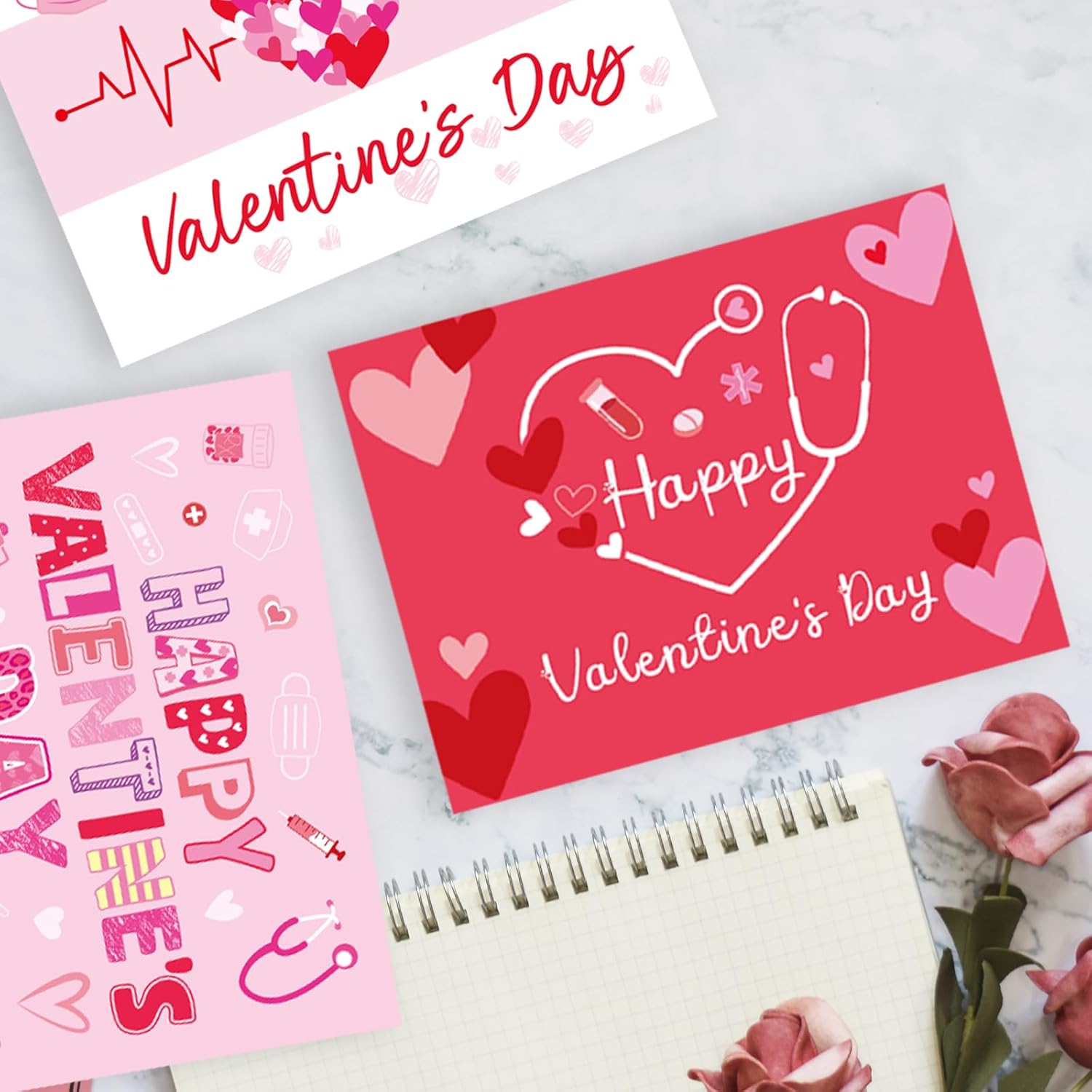 24 Pcs Medical Valentines Day Cards With Envelopes Valentines Cards For Nurse Doctor Healthcare Workers