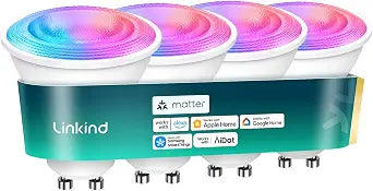 GU10 Smart LED Light Bulbs MR16 Shape Color Changing Multi Pack 4 Pack