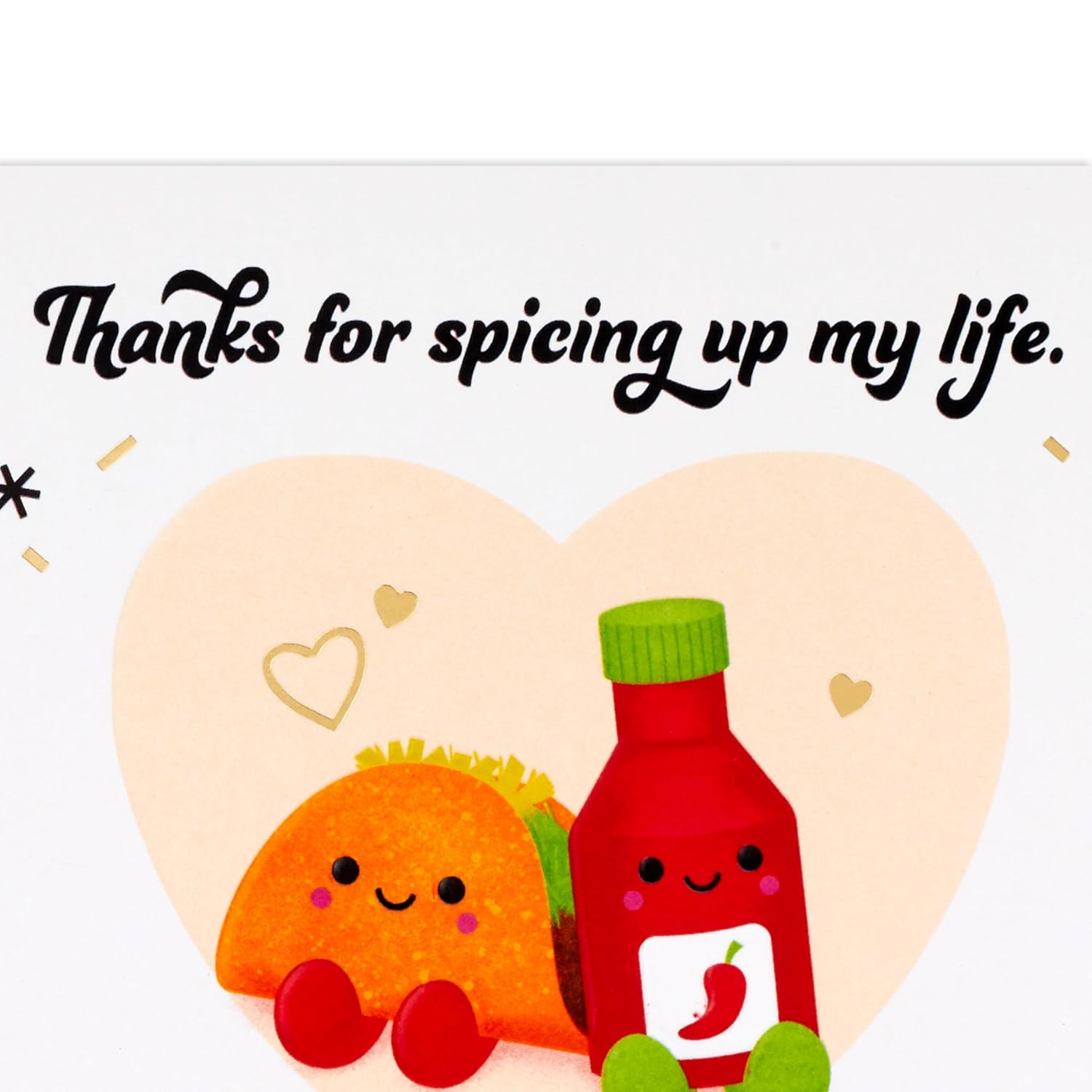 Hallmark Better Together Romantic Valentine's Day Card (Taco and Hot Sauce) for Husband, Wife, Boyfriend, Girlfriend