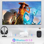 Full HD WiFi Bluetooth Projector w/ DVD, 12000LM, 1080P, 250" Compatible