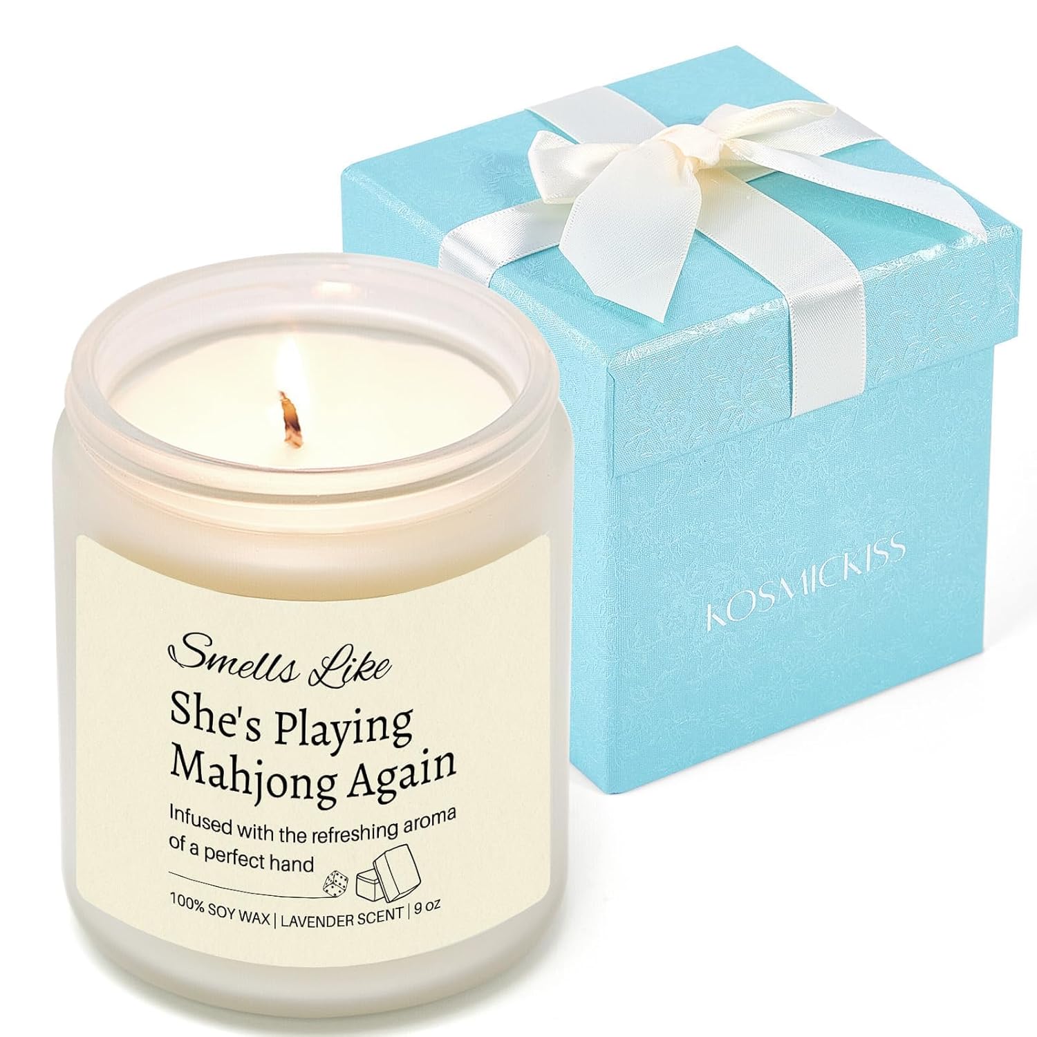 Funny Mahjong Gifts For Women Unique, Mahjong Party Supplies For Chrismas Birthday Gifts, Mah Jongg Accessories Gift For Mahjongg Players & Lovers, Firends, Hostess, Lavender Scented Candle
