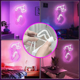 Lady Neon Sign Pink White LED Wall Decor USB Powered Light Up Sign for Preppy Room Party