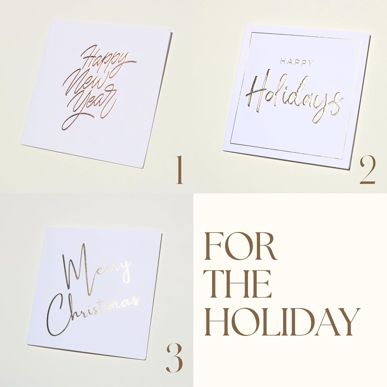 All Occasion Greeting Cards (10 Pack) 6X6 – Embossed Letterpress Gold Foil Card Sets With Envelopes – Holiday Card – Thank You Card With Envelope By Nuoerp – Birthday, New Year, Congrats & Gift Card
