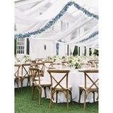 Dusty Blue Wisteria Hanging Flowers Garland 6.4Ft Wisteria Garland Hanging Flowers For Decoration For Wedding Arch, Backdrop, Garden Party Decor, 3 Pcs (Dusty Blue)
