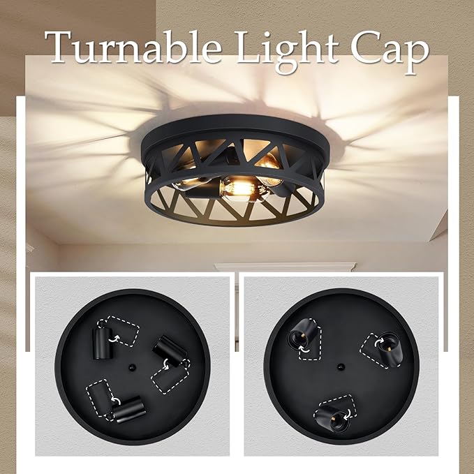 12.5 Inch Gold Drum Ceiling Light Cream White Pleated Fabric Semi Flush Mount Fixture