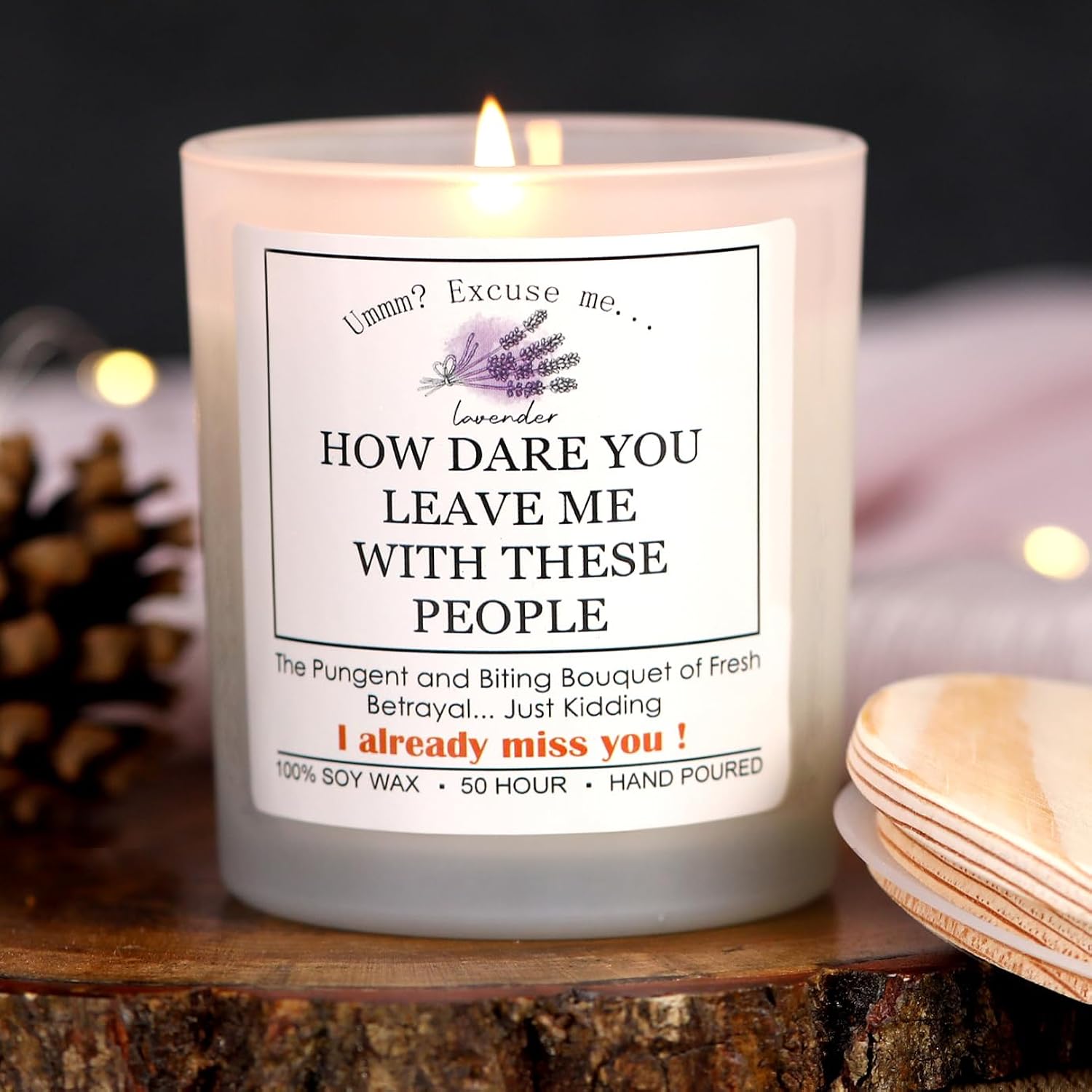 Work Besties Scented Candles - Farewell Gifts For Coworkers, Teachers, Friends, Boss, Retirement