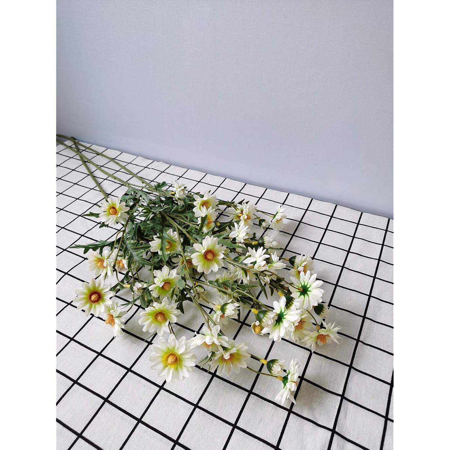 3 Bouquet Artificial Daisy Chamomile Fake Silk Marguerites Flowers Home Hotel Office Garden Craft Art Decor Long Stem 29'' High White