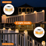 8 Pack Solar Post Cap Lights Flickering Flame Outdoor Fence Deck Lights for 4x4 5x5 Posts