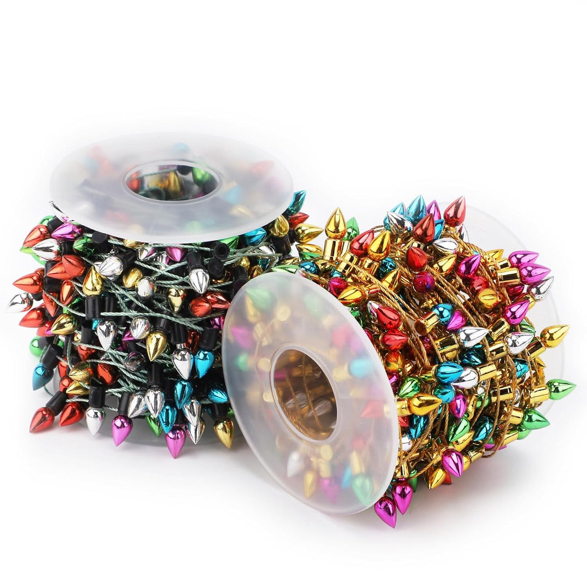 2Pcs Christmas Miniature String Lights, 65.6 Feet Fake Lights, Dollhouse Accessories Gingerbread House Decor Mini Decora