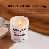 Keep Calm Not That Calm Nurse Gifts Emt Doctor Nursing Student Cardiologist Scented Candle Home Office Jar Candles Sage Floral Lavender Scent Soy Wax 9.5 Oz