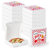 50 Pcs Valentines Day Mini Pizza Boxes Bulk 3.5 * 3.5 * 0.8 Inch White Pizza Boxes With Stickers For Christmas Party Favors Diy
