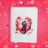 Romantic Couple Love Tree Pop Up Anniversary Cards, 6X8In Wedding Anniversary Card, Valentines Day Cards, 3D Romantic Gift For Her, Him, Husband, Wife (Romantic Couple Love Tree).