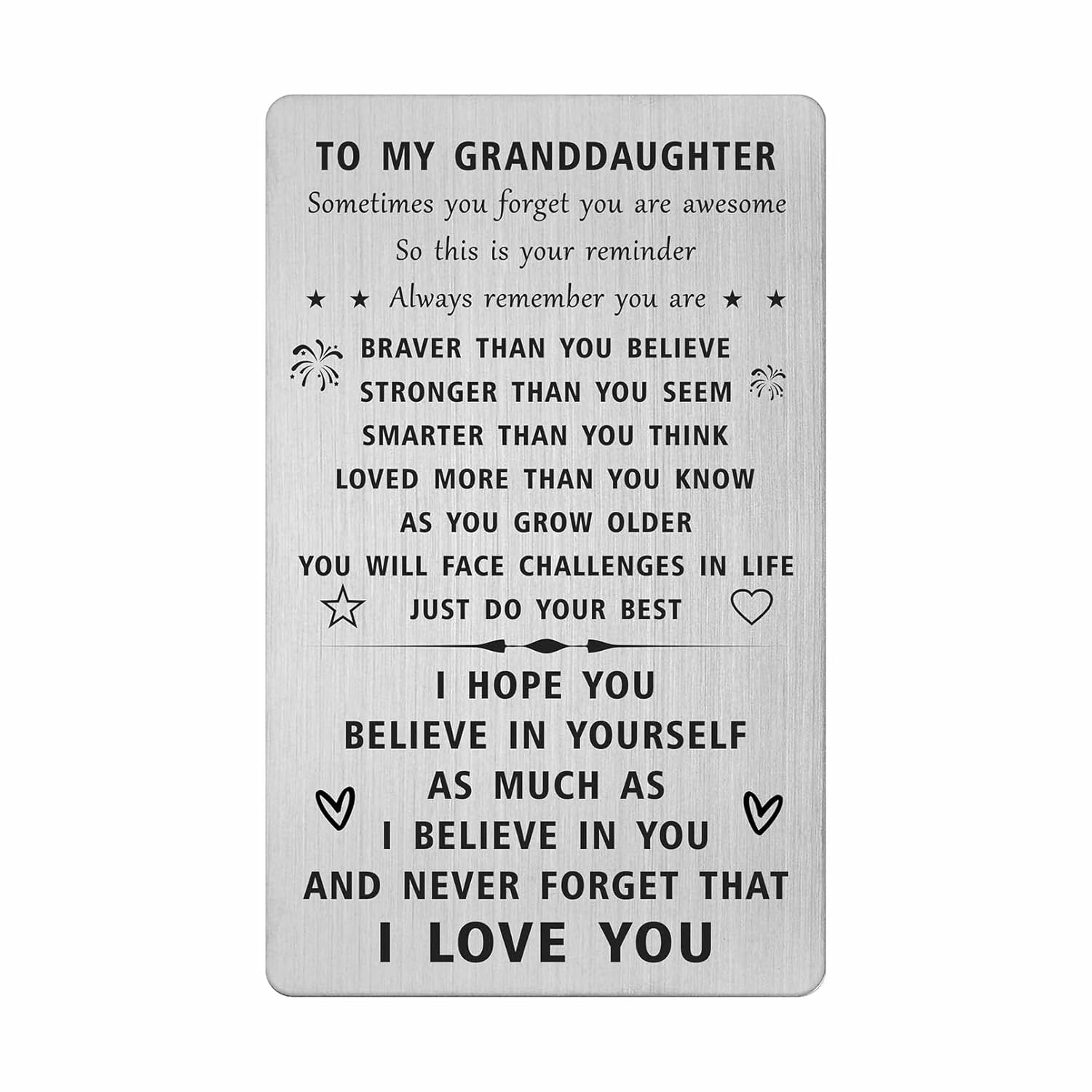 Granddaughter Card Gift From Grandparents, Personalized I Love My Granddaughter Graduation Birthday Card, Our Favorite Grand Daughter Present